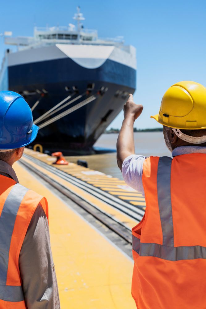 Transportation manager and dock worker